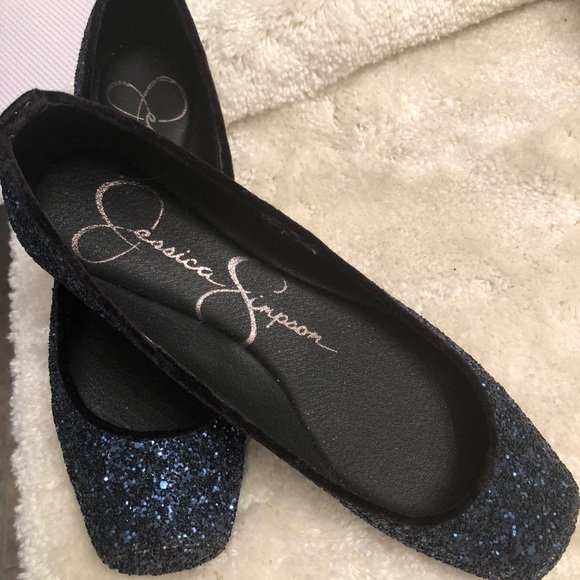 Jessica Simpson Shoes - 🎁FLASH SALE 🎁SPARKLY BALLET FLATS IN NAVY